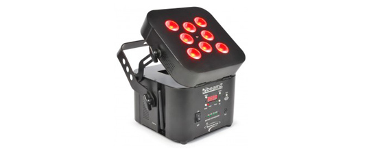 Luci a Batteria per Eventi Wi-Par 8x 3W 3-in-1 LEDs Battery 2.4GHz DMX         BOX-HEX4 RGBWA-UV Par Projector 4x12W noleggio/rental service