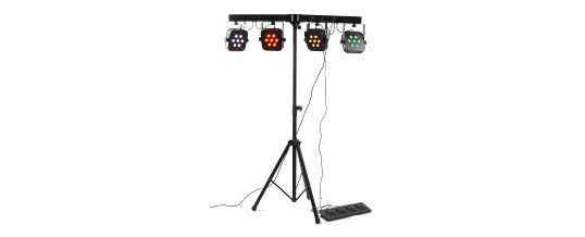 PARBAR 4 WAY KIT 7X10W QUAD LEDS noleggio/rental service luci cambia colore